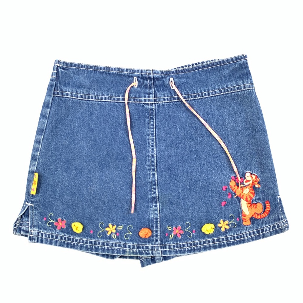 Winnie The Pooh Kid Denim Shorts Skirt Tiger Size5